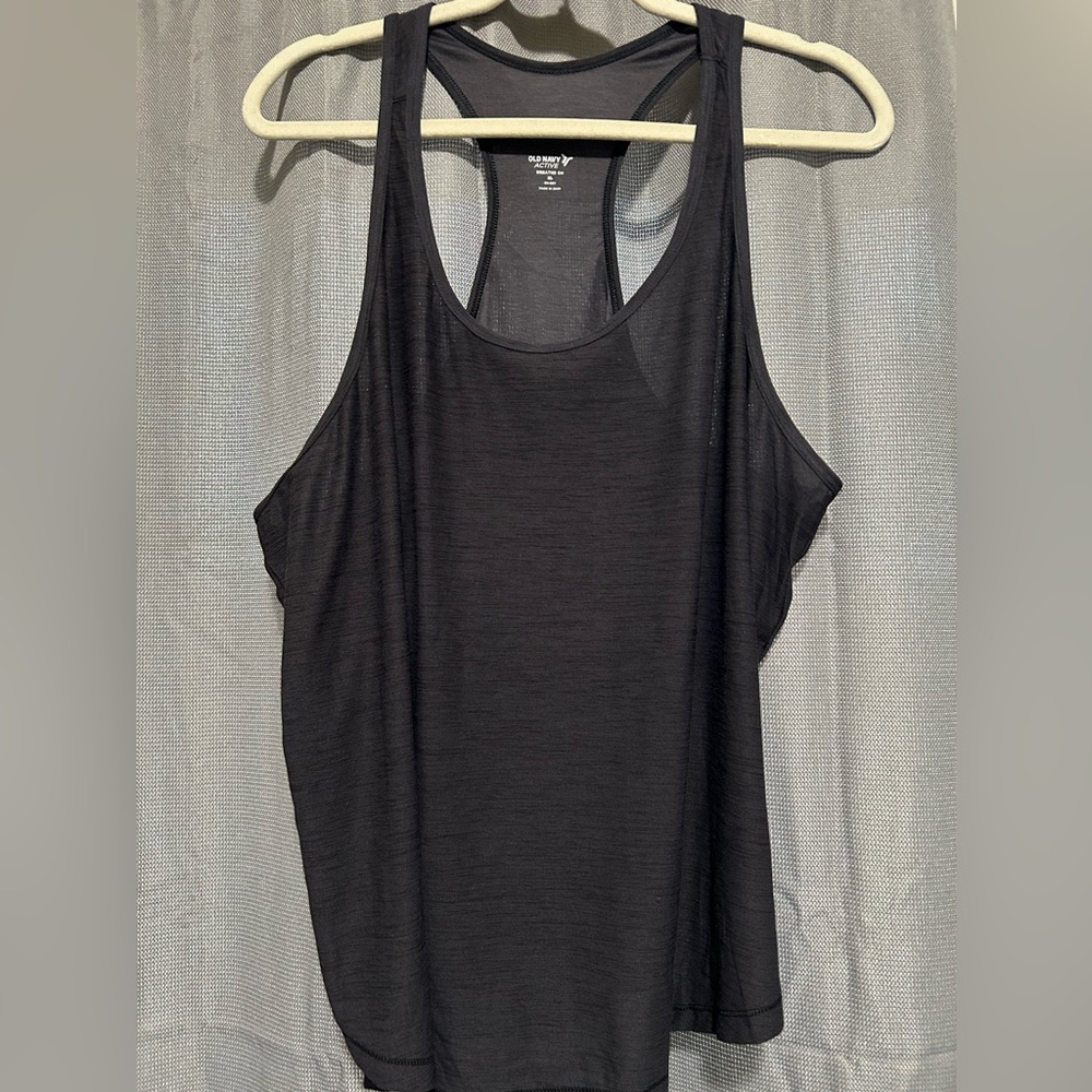 Dark Gray Racerback Tank Top